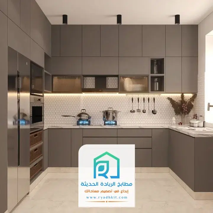 مطبخ المنيوم بتصميم بسيط